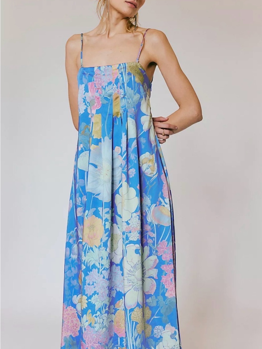 Free People Blue Floral Maxi Dress